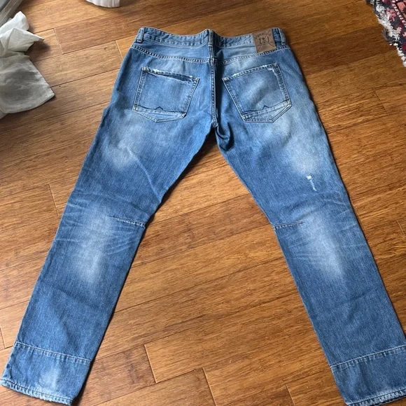 Men's Zara Blue Distressed Jeans - Picture 5 of 7